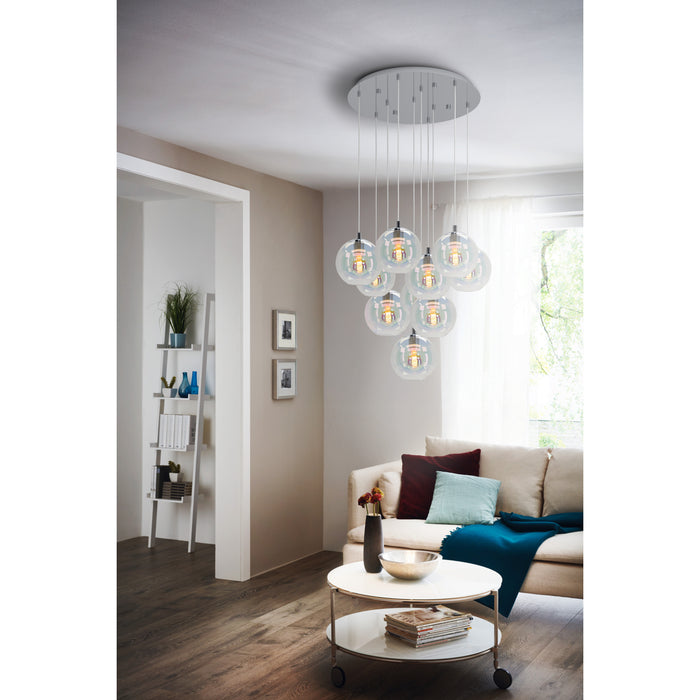 EGLO Ariscani 2 Hanglamp - E27 - Ø 65,5 cm - gekleurd glas - Chroom