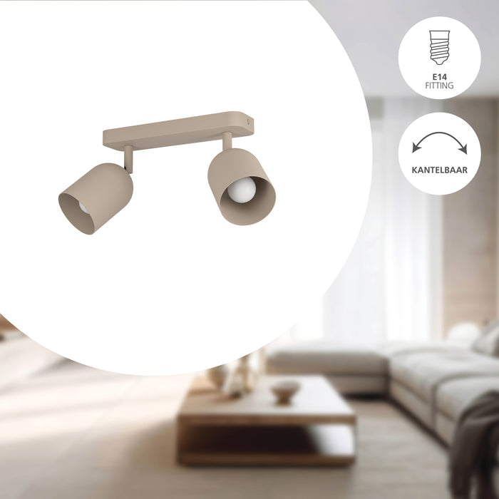 EGLO Tilston Spot - E14 - 28 cm - Zandkleur - Kantelbaar