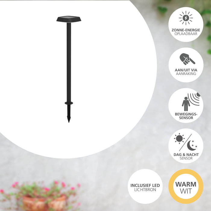 EGLO Dreoli Solar Priklamp - LED - 103,5 cm - Zwart|Wit