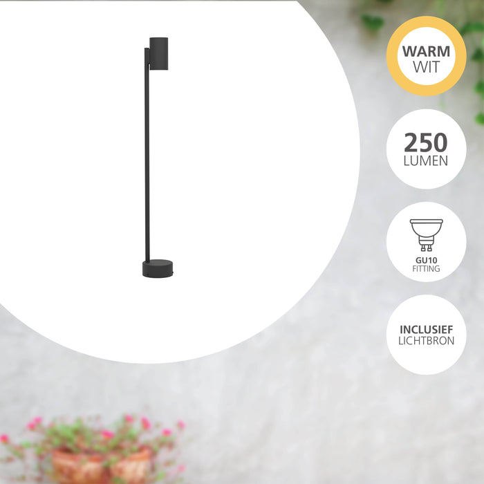 EGLO Izzalini Sokkellamp - GU10 - 85 cm - Zwart