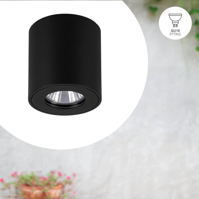 EGLO Torrecola Plafondlamp - GU10 - 9,5 cm - Zwart