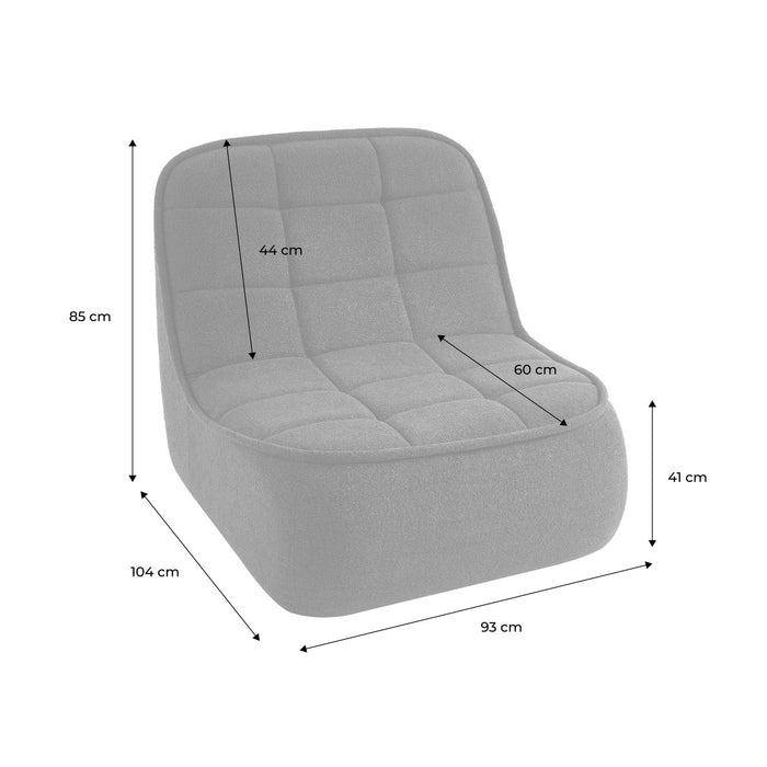 sweeek - Fauteuil bouclé stof 1 zitplaats