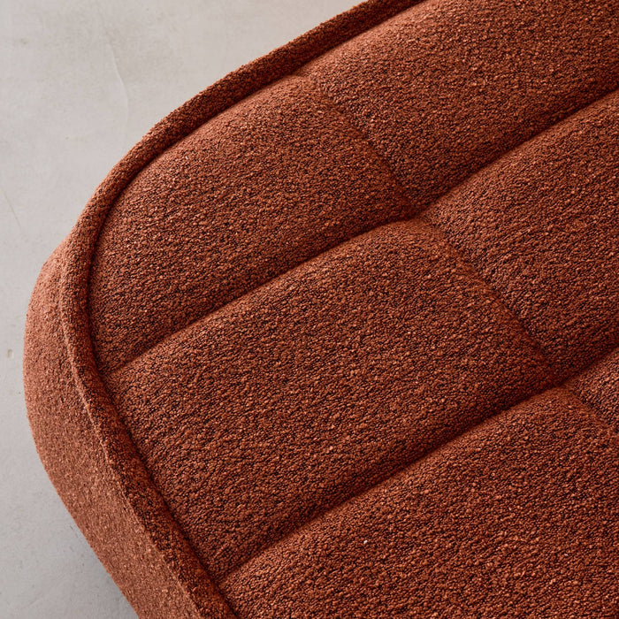 sweeek - Poef, voetenbank voor Boni fauteuil bouclé stof 1 zitplaats