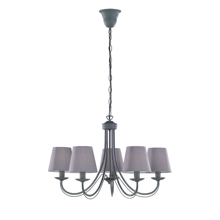 TRIO - Kroonluchter Cortez Grijs Ø 66 cm .