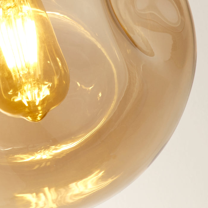 Searchlight Punch Hanglamp 4-lichts - Zwart / Champagne