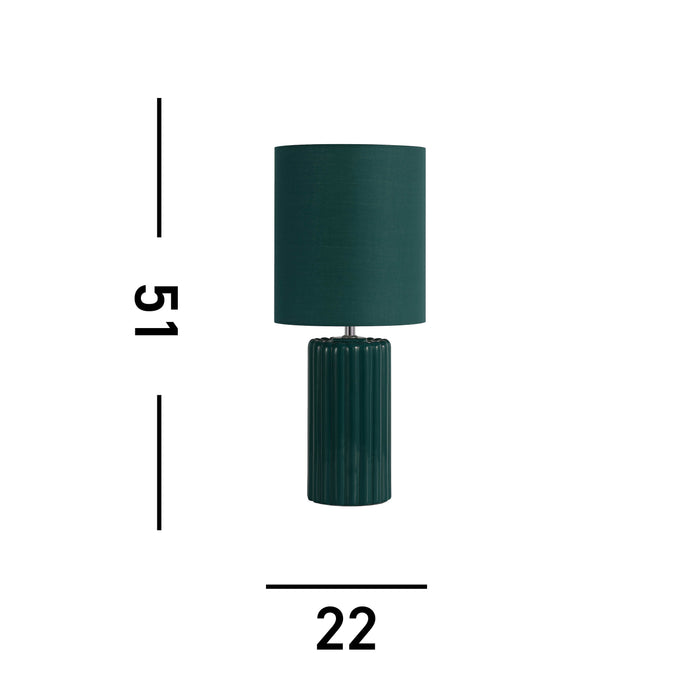Searchlight Groove Tafellamp - Olive Green