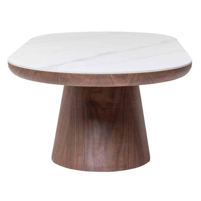 Giga Meubel - Salontafel Alba Walnoot Keramisch 120cm Ovaal
