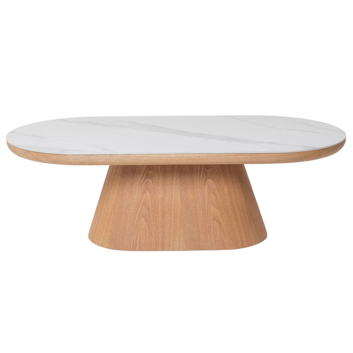 Giga Meubel - Salontafel Alba Naturel Keramisch 120cm Ovaal