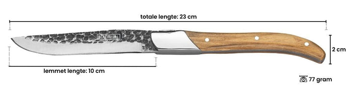 Blackwell Steakmessen Laguiole - Raw Black - Olijfhout - 6 Stuks