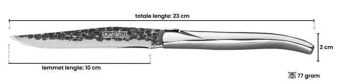 Blackwell Steakmessen Laguiole - Raw Black - RVS - 6 Stuks