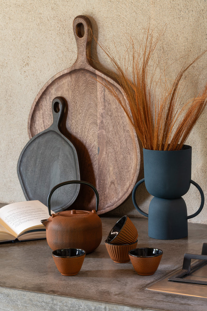 J-Line theemok - metaal - bruin - 2 dozen van 2 stuks