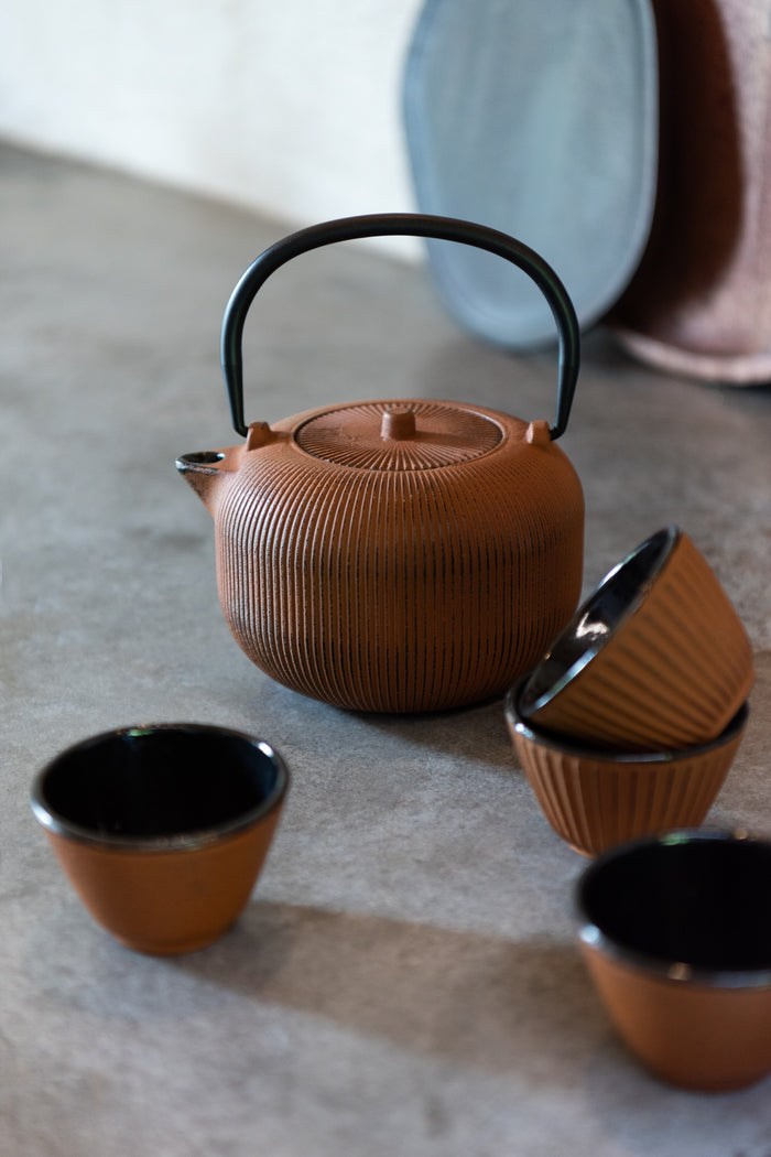 J-Line theemok - metaal - bruin - 2 dozen van 2 stuks