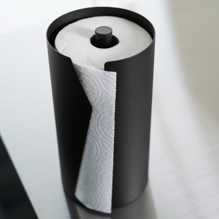 Yamazaki Tower Keukenrolhouder rond - Zwart