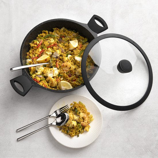 Sola Paella Pan met deksel Fair Cooking Zwart ø 28 cm