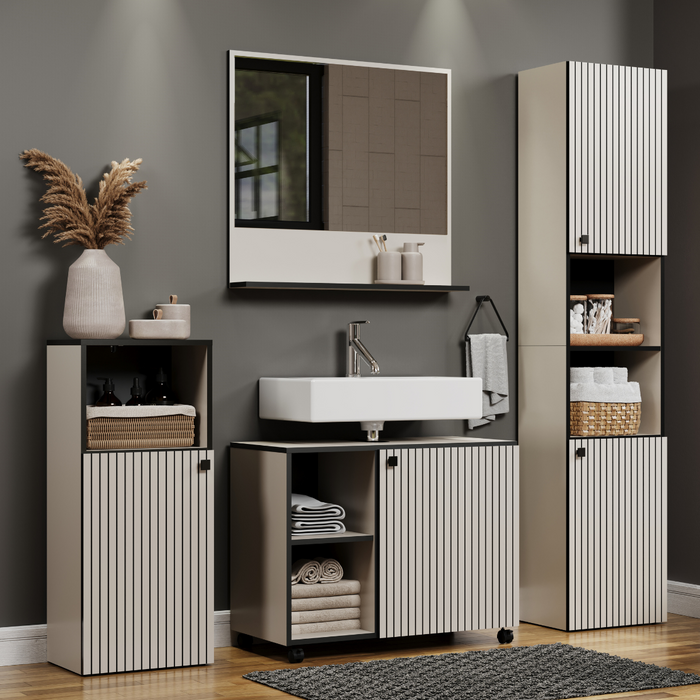 Calicosy - Onderkast met wielen, 1 deur en 2 open PUREBLISS - H64 cm