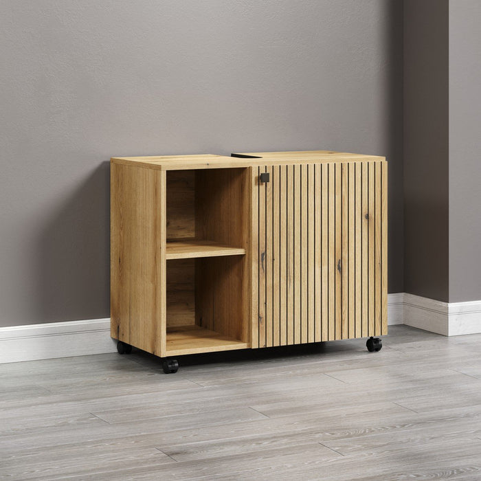 Calicosy - Onderkast met wielen, 1 deur en 2 open PUREBLISS - H64 cm