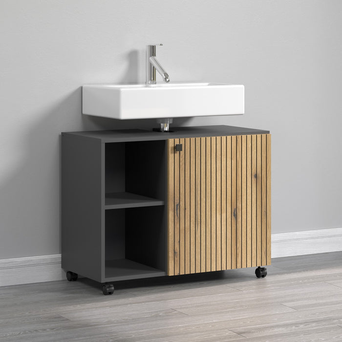 Calicosy - Onderkast met wielen, 1 deur en 2 open PUREBLISS - H64 cm