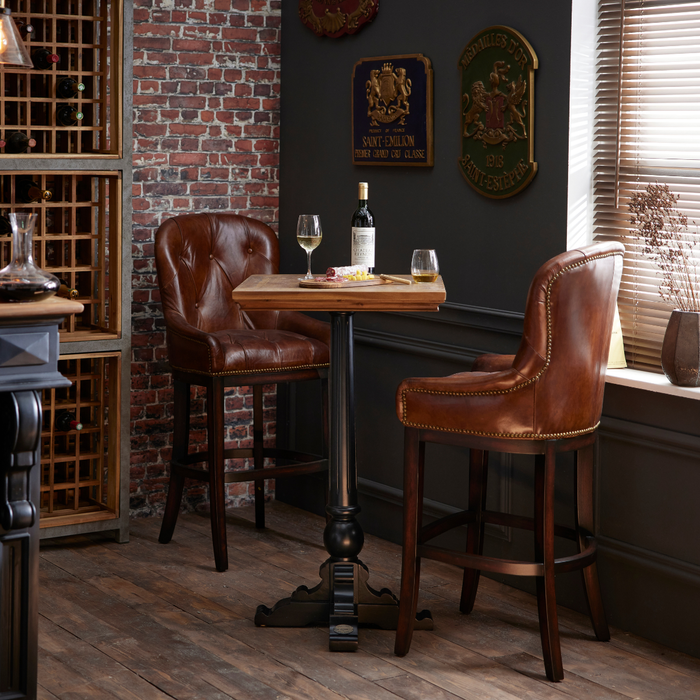 Calicosy - GENT Barkruk van leer - B121 cm - Bruin