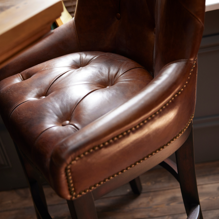 Calicosy - GENT Barkruk van leer - B121 cm - Bruin