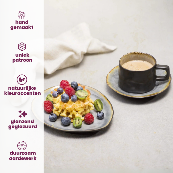 Cosy & Trendy Espresso kopjes Laguna Blue Grey - 140 ml - 4 Stuks