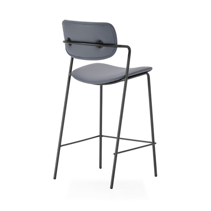 Calicosy - Set 2 barkrukken MAIKA - H66 cm - Zwart metaal