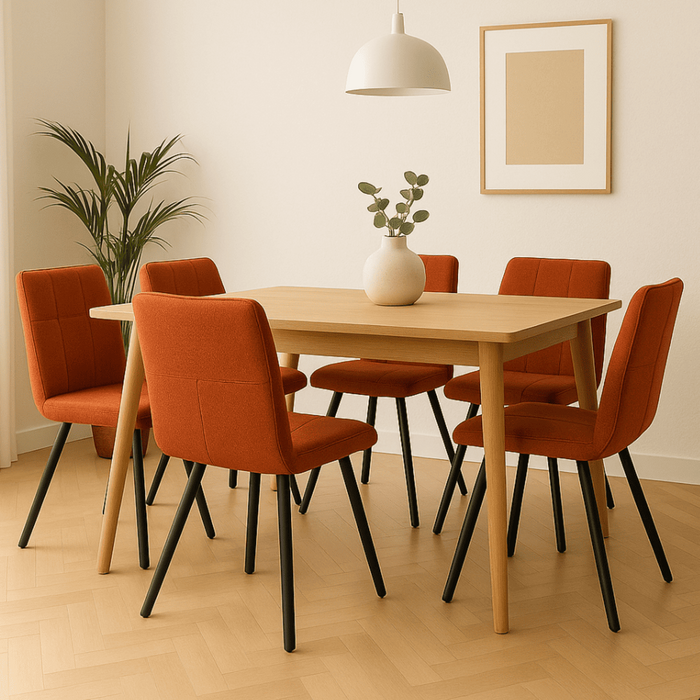 Calicosy - MERY Set van 4 stoelen in stof - H48 cm