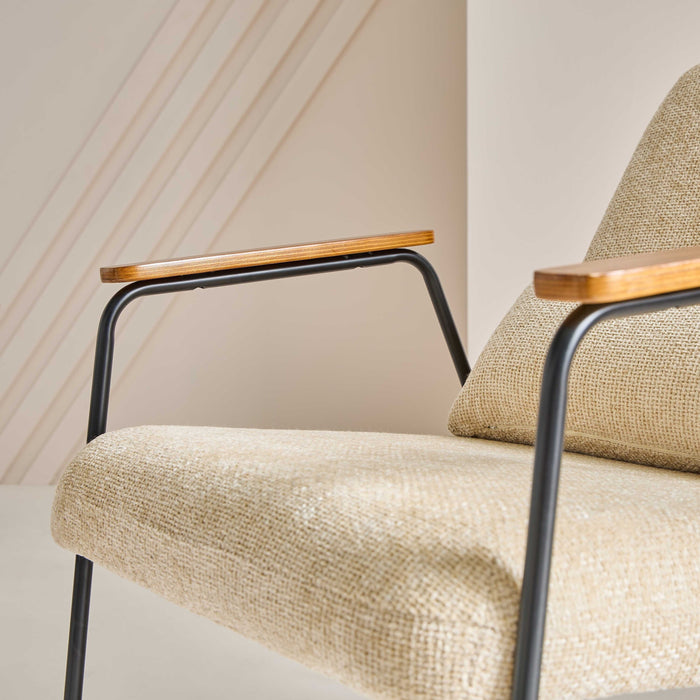 Signature - ALFRED Fauteuil in linnenkleurige - H79 cm - Beige