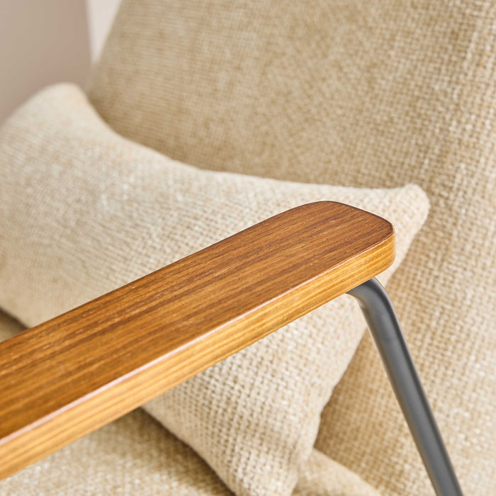 Signature - ALFRED Fauteuil in linnenkleurige - H79 cm - Beige