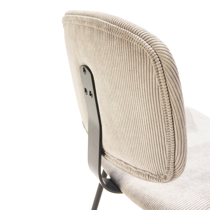 Calicosy - Set van 2 krukken in ribfluweel ARUS - H65 cm - Grijs