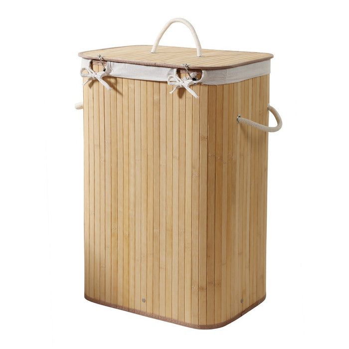 Calicosy - Rechthoekige bamboe wasmand 70L - H60 cm - H60 cm