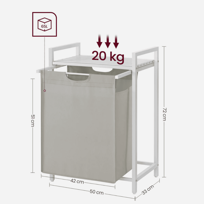 Calicosy - Wasmand 1 uitschuifbaar compartiment - H76 cm