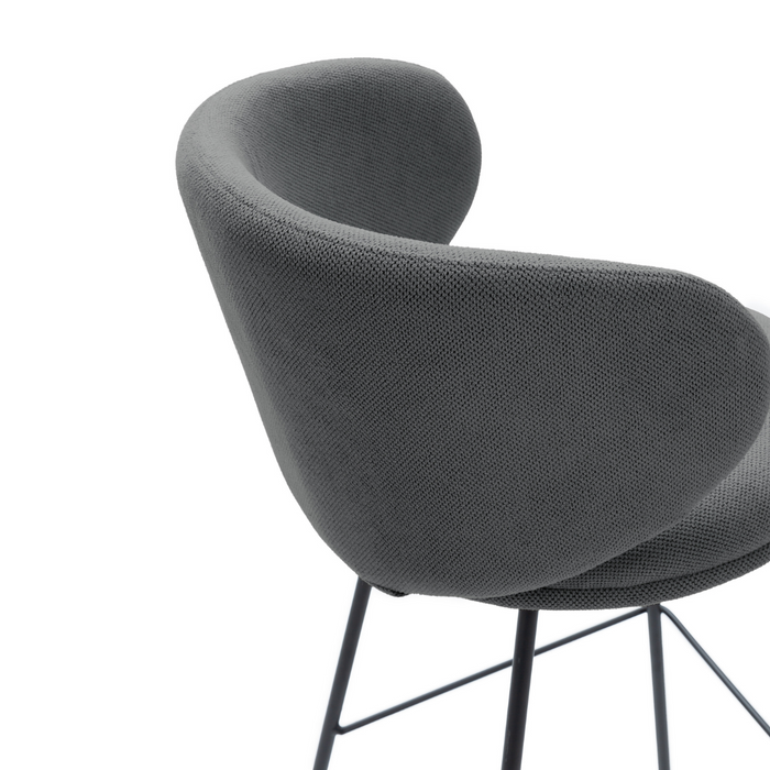 Calicosy - Set van 2 krukken in stof met zwarte RUSH - H65 cm