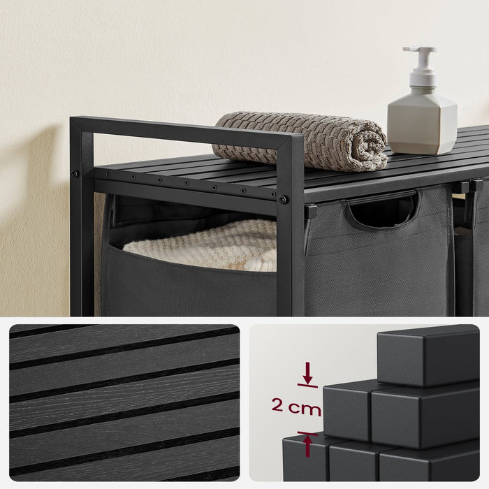 Calicosy - Wasmand 3 compartimenten - H72 cm