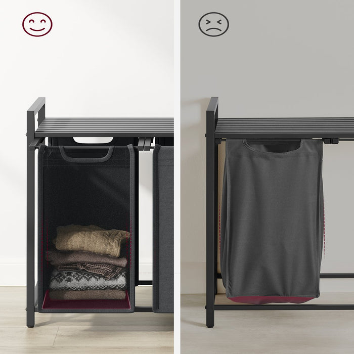 Calicosy - Wasmand 3 compartimenten - H72 cm