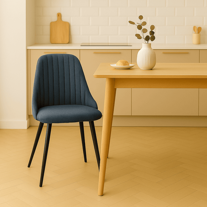 Calicosy - Set van 2 draaibare stoelen ELMA - H47 cm - Blauw