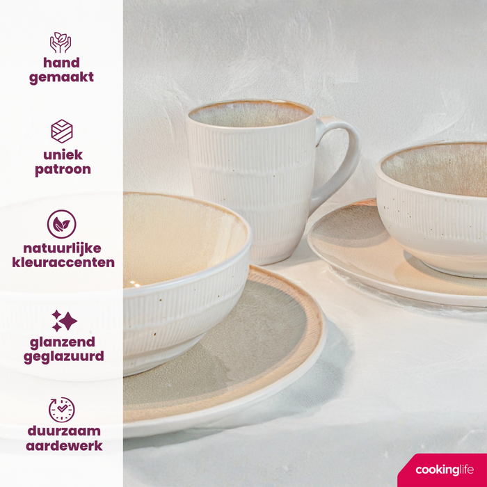 Cookinglife Mokken Nola Sand 330 ml - 6 Stuks