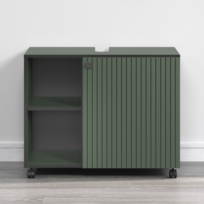 Calicosy - Onderkast met wielen, 1 deur en 2 open PUREBLISS - H64 cm