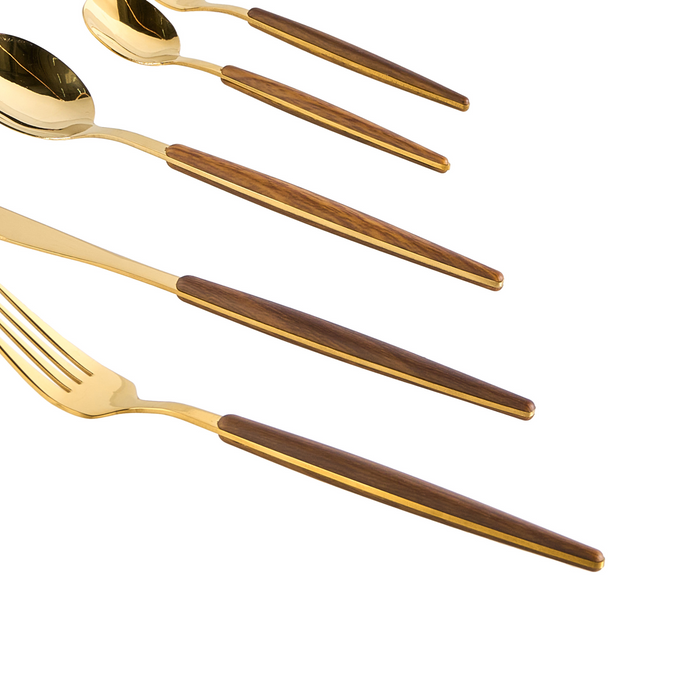 Beliani - GEMELLI - Bestekset 30-delig - Goud - RVS