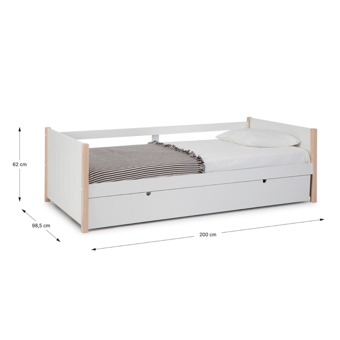 Calicosy - CLÉMENCE-bed - B200 cm - Wit