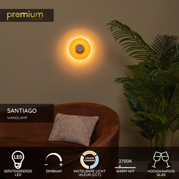 Lucide Premium SANTIAGO Wandlamp - Amber