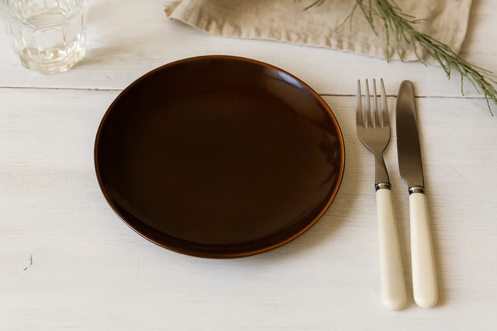 Cookinglife Ontbijtborden | Dessertborden Sabi Bruin ø 21 cm - 6 Stuks