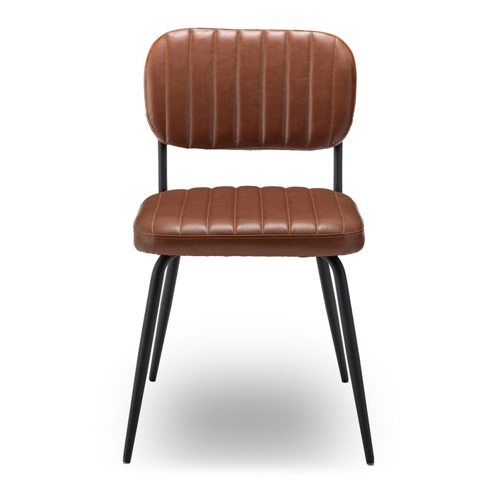 Calicosy - Set van 2 bruine woonkamerstoelen SPARTE - H79