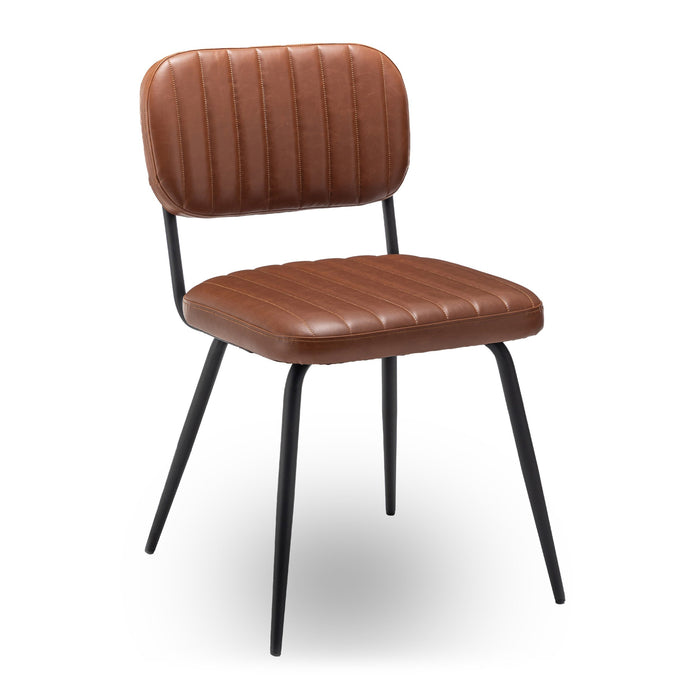 Calicosy - Set van 2 bruine woonkamerstoelen SPARTE - H79