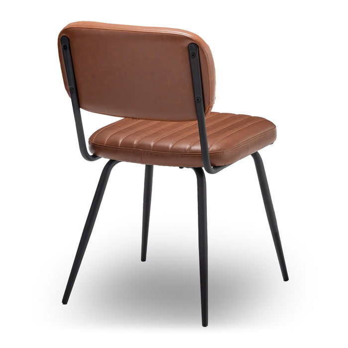 Calicosy - Set van 2 bruine woonkamerstoelen SPARTE - H79