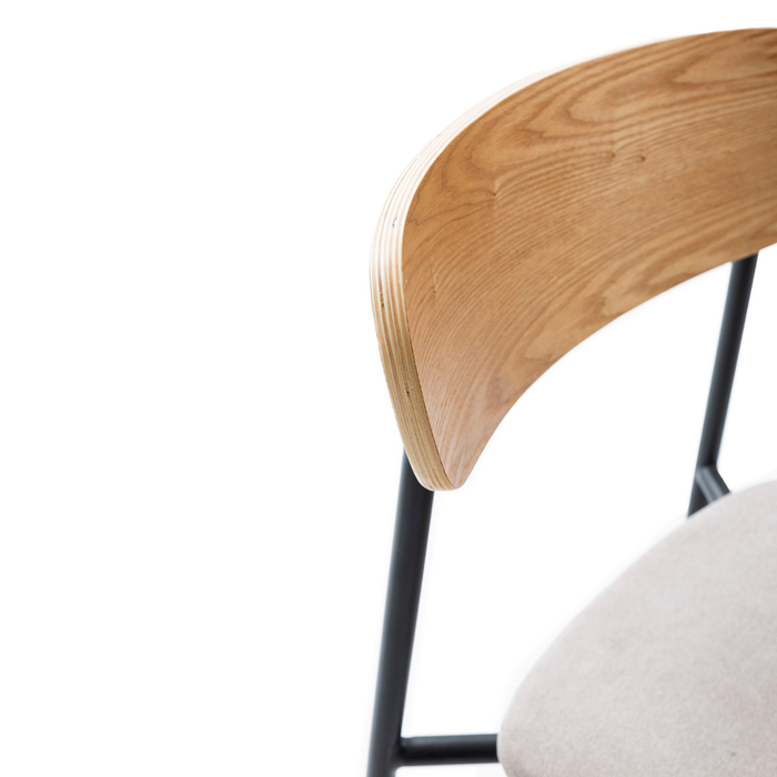 Calicosy - Set 2 stoelen ADRIANA - L46 cm - Stof & metaal