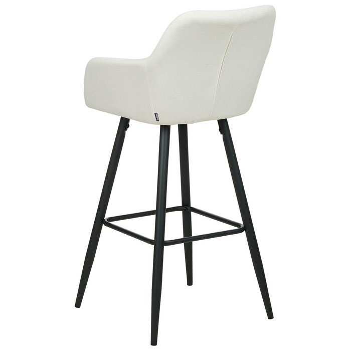 Beliani - CASMALIA - Barkruk set van 2 - Gebroken wit - Fluweel