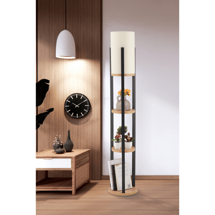 Calicosy - CIRCLE Lamp met 3 ronde planken - H135 cm