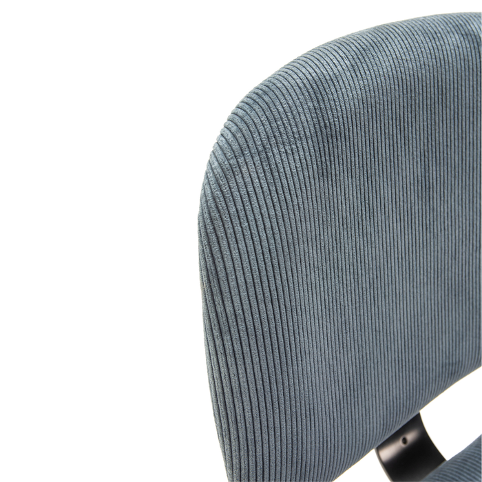 Calicosy - Set van 2 krukken in ribfluweel ARUS - H65 cm - Blauw