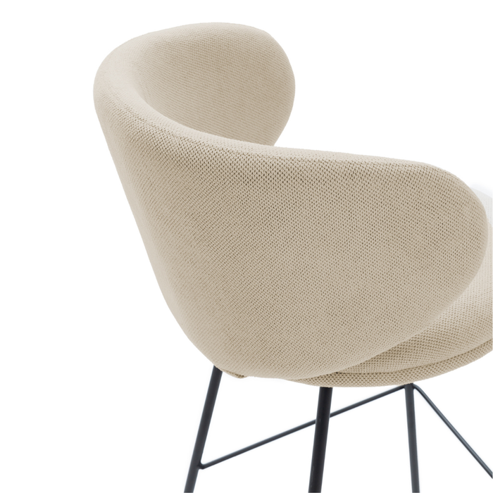 Calicosy - Set van 2 krukken in stof met zwarte RUSH - H65 cm