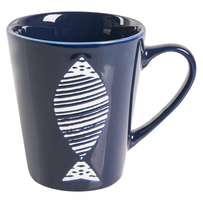 Beliani - TAMARIND - 16-delige serviesset - Wit|Blauw - Porselein